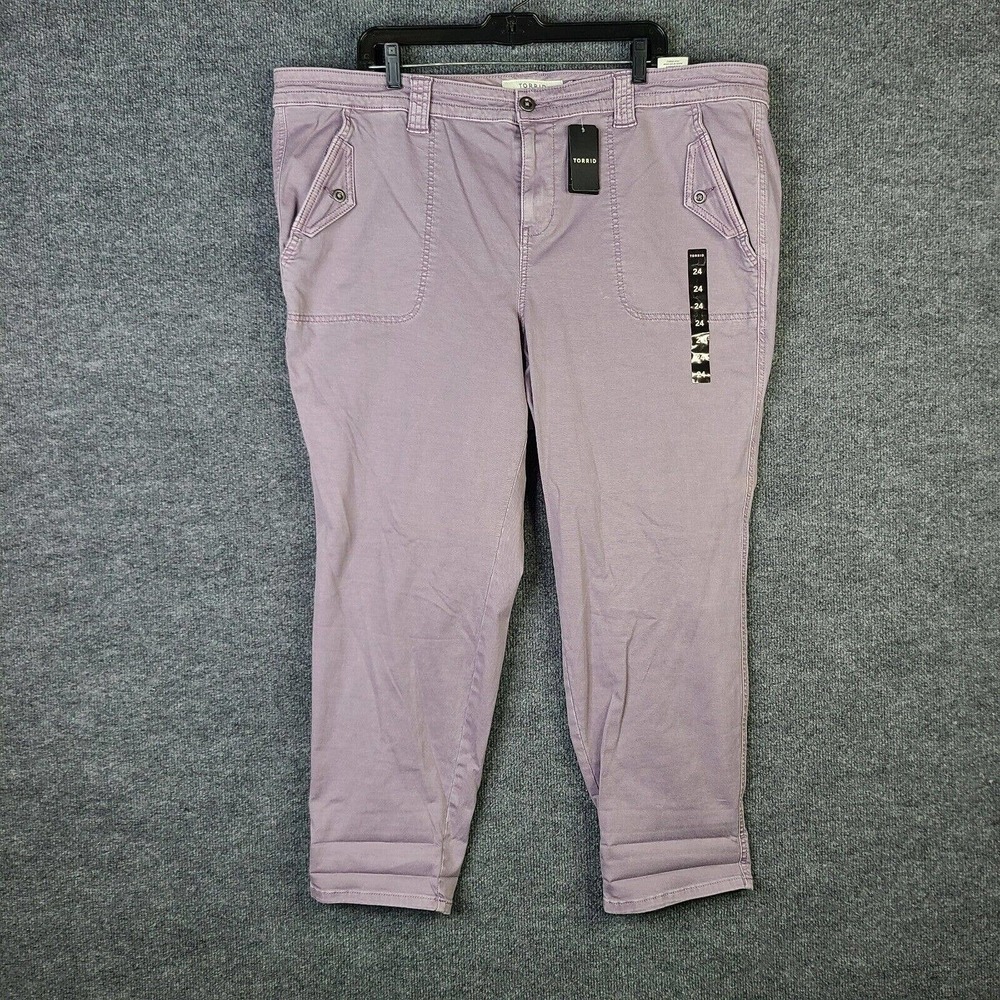 NWT Torrid Lavender Military Crop Pants Size 24